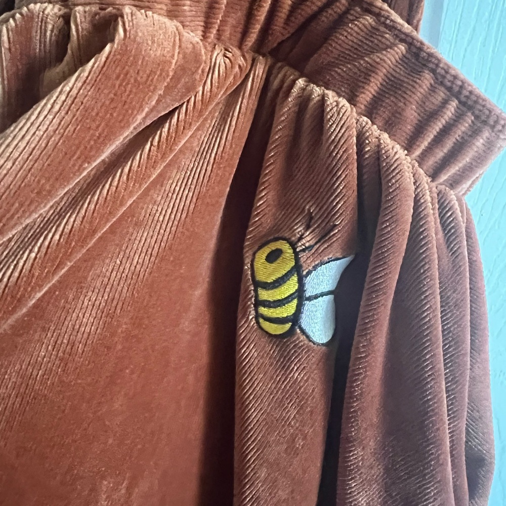 Disney Winnie the Pooh Brown Corduroy Overall Dress - Picture 5 of 5